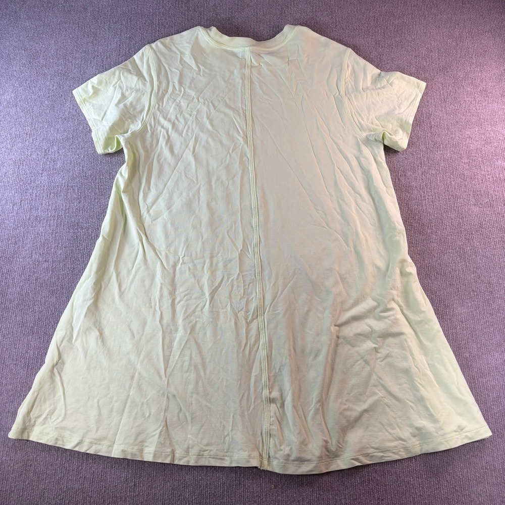 Lululemon Love Tee T-Shirt Dress Pale Yellow Short Sleeve A-Line Mini Dress
